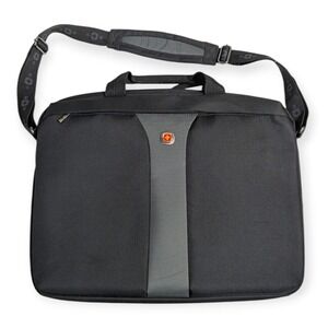 Wenger SwissGear Laptop Messenger Bag Black Grey Checkpoint Friendly 17 Inch